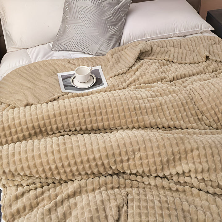 EliteWave Plaid - Ultrafluffy strukturalny koc z koralowego polaru