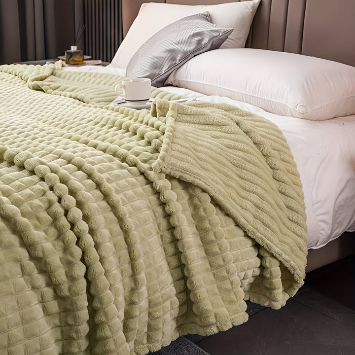 EliteWave Plaid - Ultrafluffy strukturalny koc z koralowego polaru