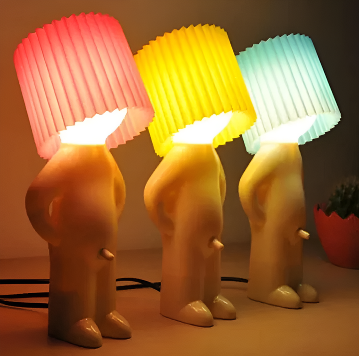 Lampa stołowa - Kreatywna mała lampa LED Shy Boy