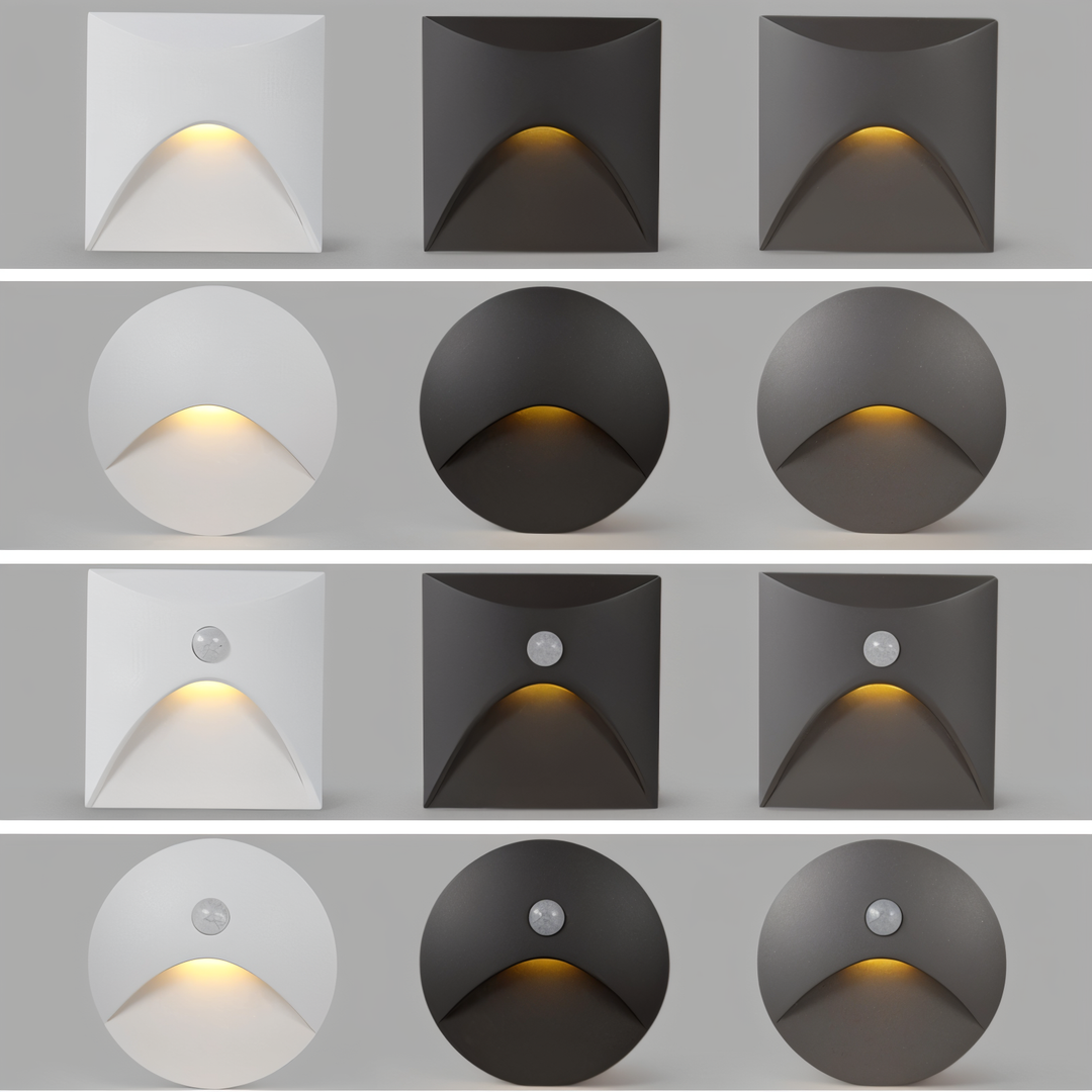 LuminiPath - Wodoodporna Lampa Ścienna IP65 - Lampa Ścienna do Użytku Wewnętrznego i Zewnętrznego - Lampa Ścienna LED z Czujnikiem Ruchu