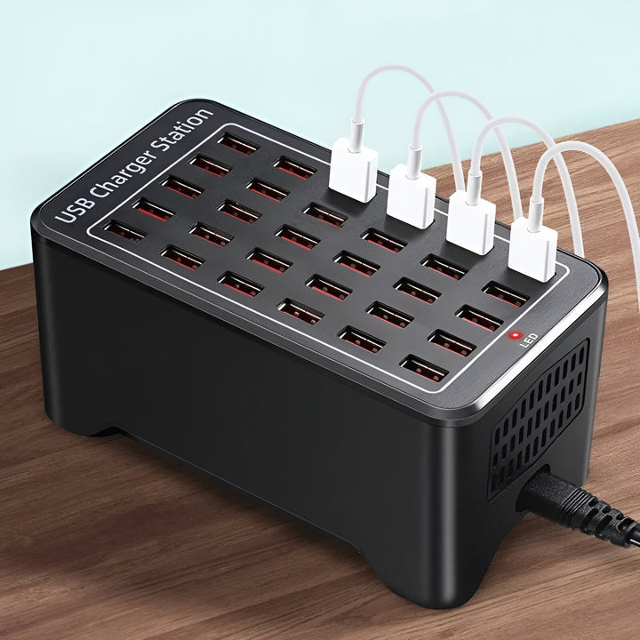 PowerPort Pro 30 - Uniwersalna Stacja Ładowania Multi-USB z 30 Portami