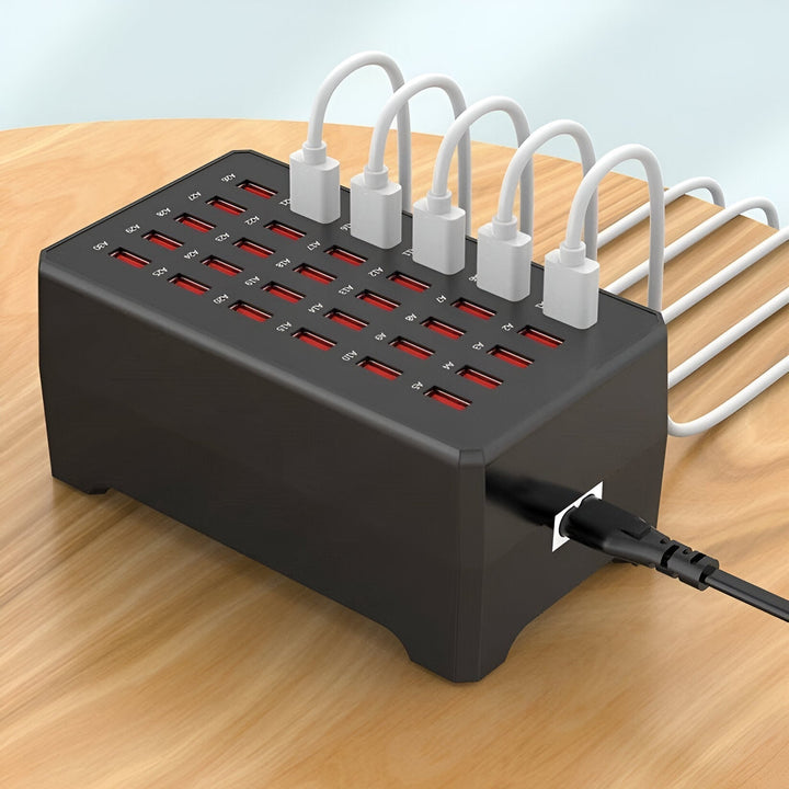 PowerPort Pro 30 - Uniwersalna Stacja Ładowania Multi-USB z 30 Portami