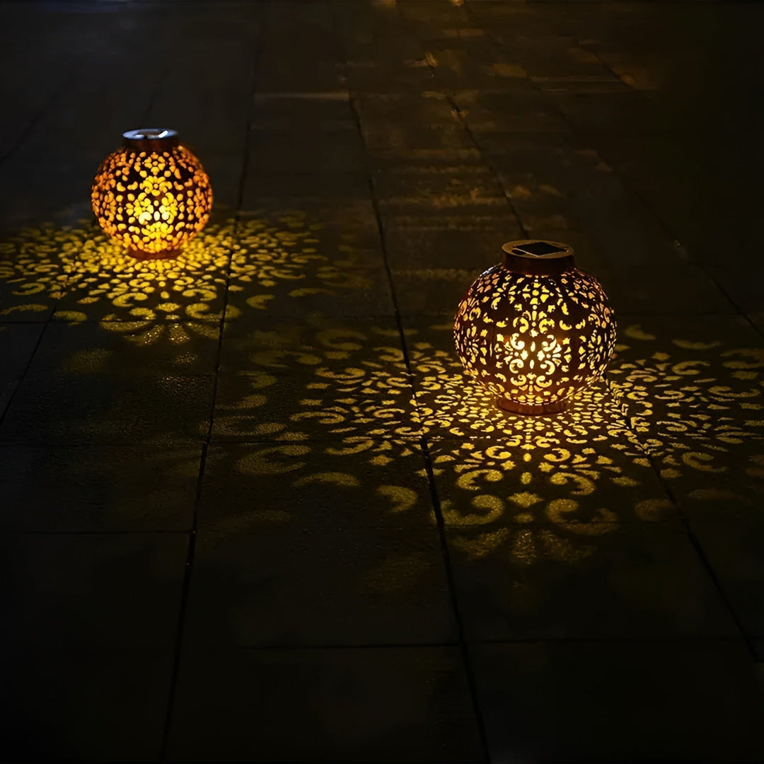 SolarGlow - Vintage Lampa Solarno-zasilana do Użytku Zewnętrznego - Wodoodporna Lampa Zewnętrzna