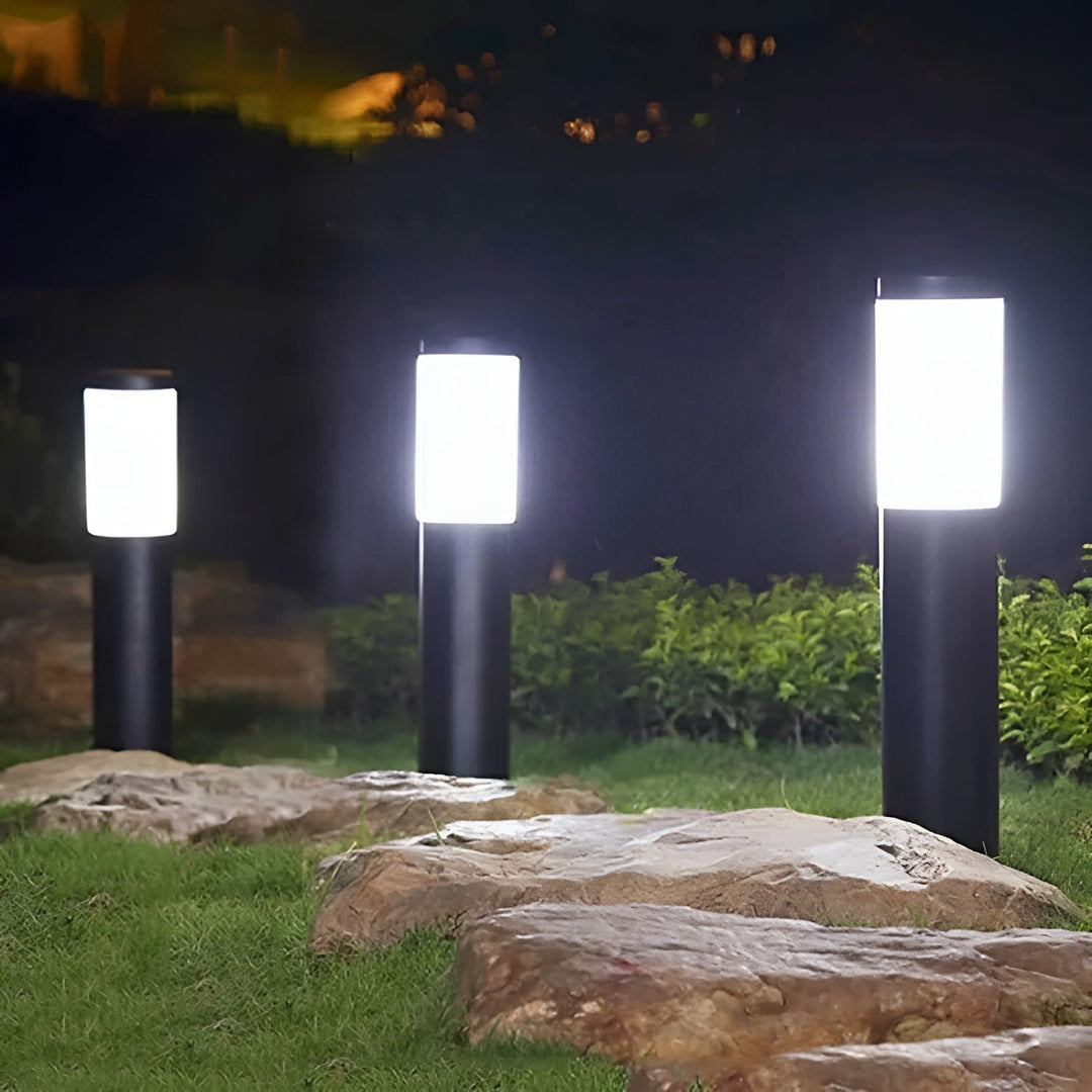 SolarShimmer - Stal nierdzewna lampy słoneczne na słupki na zewnątrz