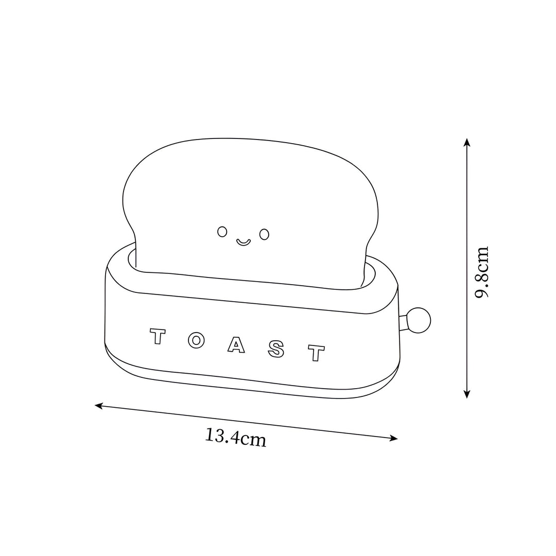 Lampka Stołowa TinyToast – Przenośna Lampka Nocna w Kształcie Tostera z Dimmowalnym LED i Portem USB