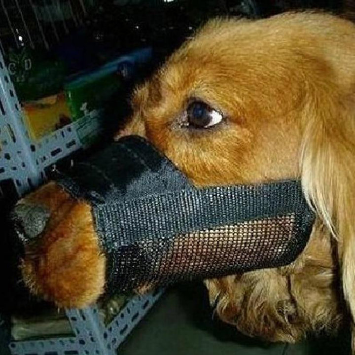 Regulowana Maska dla Psa Anty-Szczekanie Siatka Usta Muzzle Grooming Anty Gryzienie