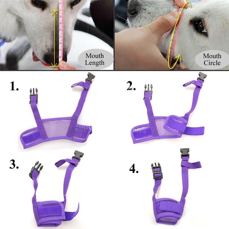 Regulowana Maska dla Psa Anty-Szczekanie Siatka Usta Muzzle Grooming Anty Gryzienie