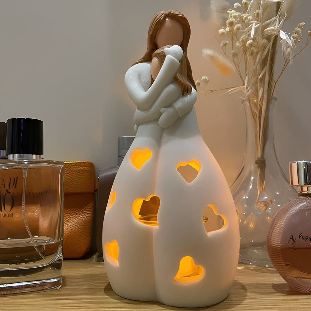 Świecznik z migoczącą świecą Matka-Córka - LoveGlow