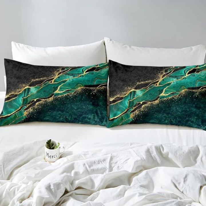Zestaw pościeli z poszewką Jade Opulent Gold Accent