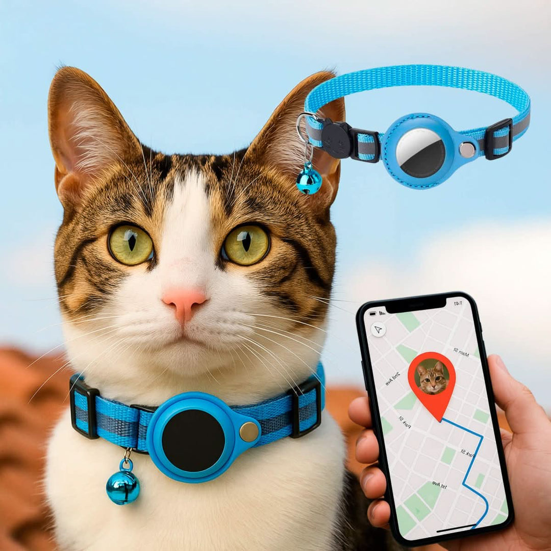 Obroża GPS dla Kotów z Odbijającym Designem
