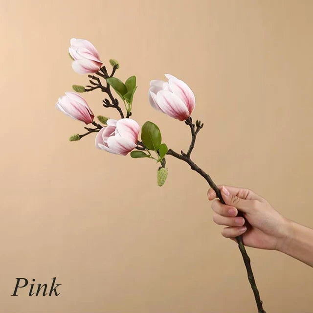 SilkSplendor - Realistyczne sztuczne gałęzie magnolii