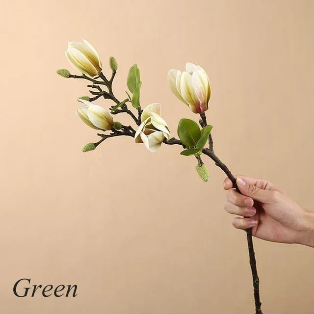 SilkSplendor - Realistyczne sztuczne gałęzie magnolii