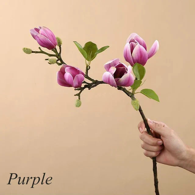 SilkSplendor - Realistyczne sztuczne gałęzie magnolii