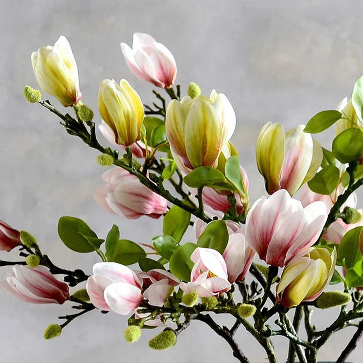 SilkSplendor - Realistyczne sztuczne gałęzie magnolii