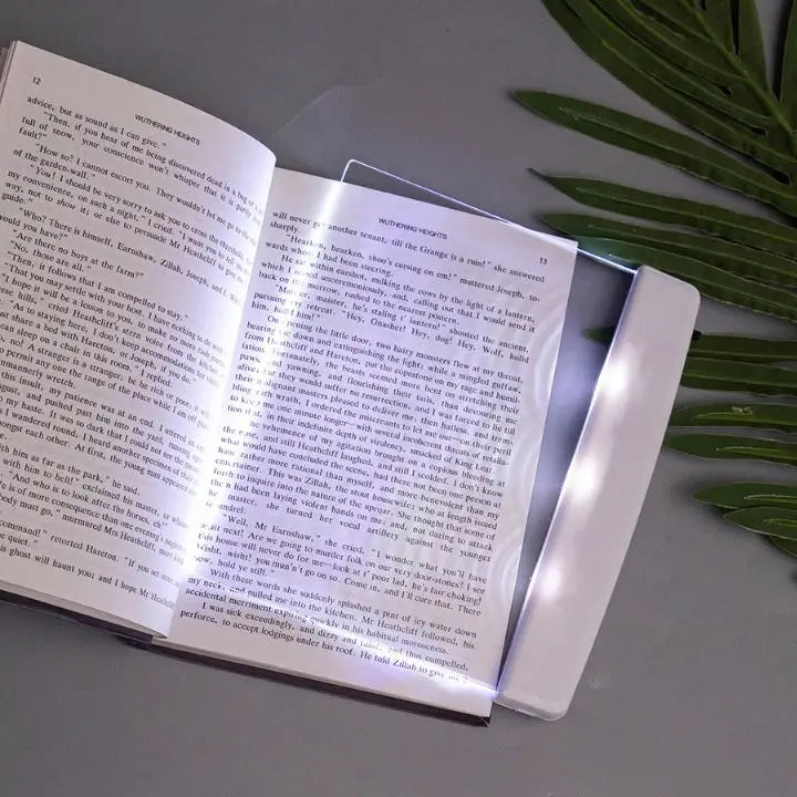 Lampa LED do czytania z płaskim panelem – Nocna lampka z 2 poziomami jasności i ochroną oczu