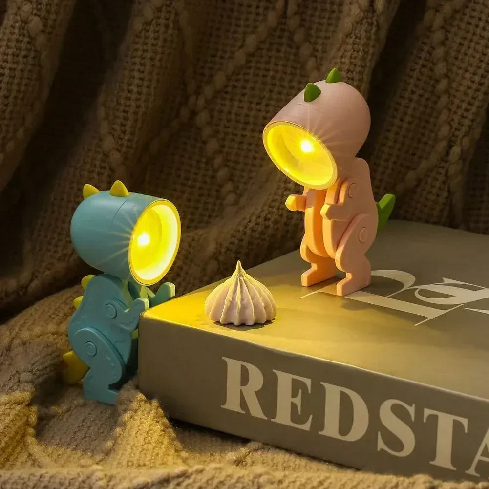 Urocze Lampy Stołowe LED w Kształcie Dinozaurów – Regulowane Figury Zwierząt Nocne Lampki dla Dzieci |