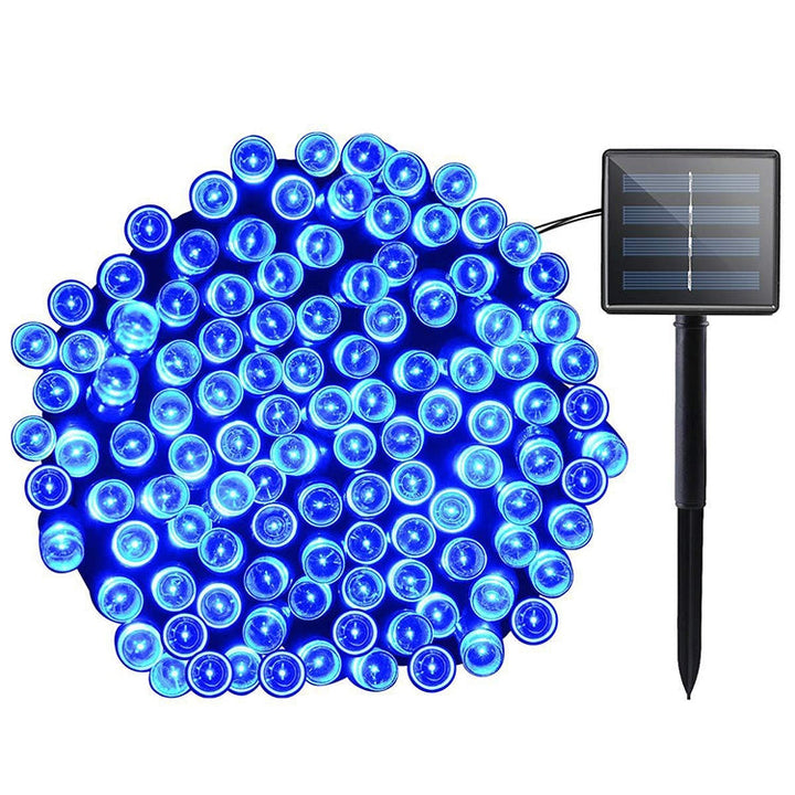 200 LED-ów Zewnętrzne Wodoodporne Lampki Choinkowe Solarne, Długość: 22m (Niebieskie)