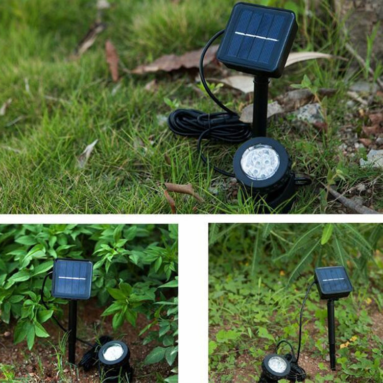 Lampa LED z dwoma głowicami, wodoodporna, słoneczna, podwodna, reflektor