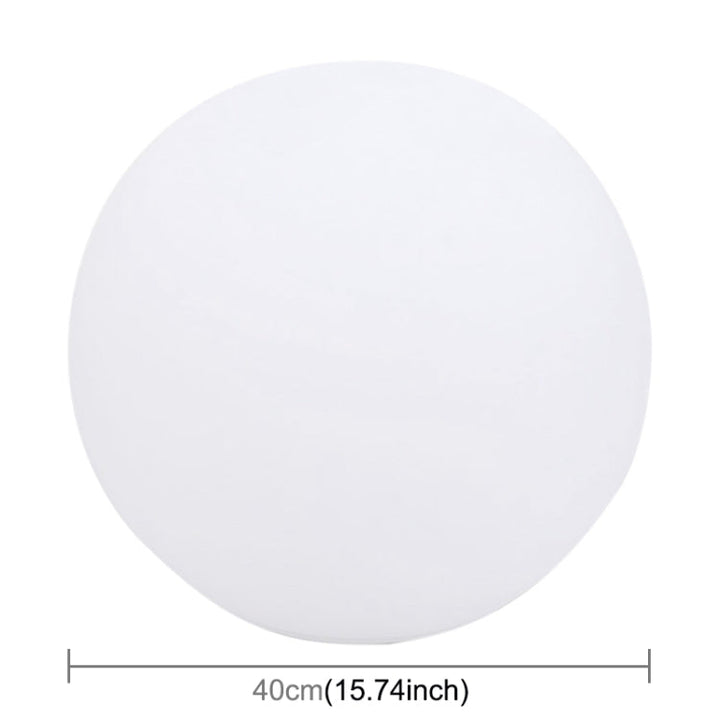 LEH-42321 40cm Okrągła Lampa Słoneczna, Pływająca Latarnia LED Zmienna Kolorystycznie z Panel Solarno-Monokrystalicznym 0.7W i Pilotem (Biała)
