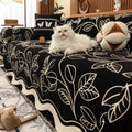 Pokrowiec na sofę z luksusowego chenille inspirowany liśćmi