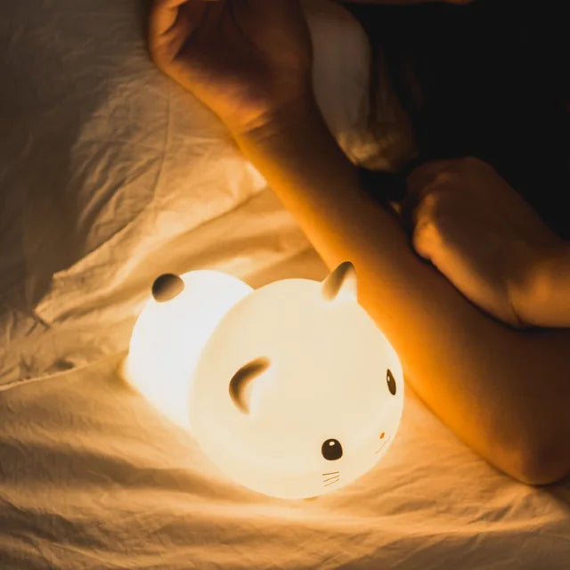 Lampka nocna LED dla dzieci – ściemniana lampka nocna z -designem, ładowana przez USB, z dotykowym sterowaniem |
