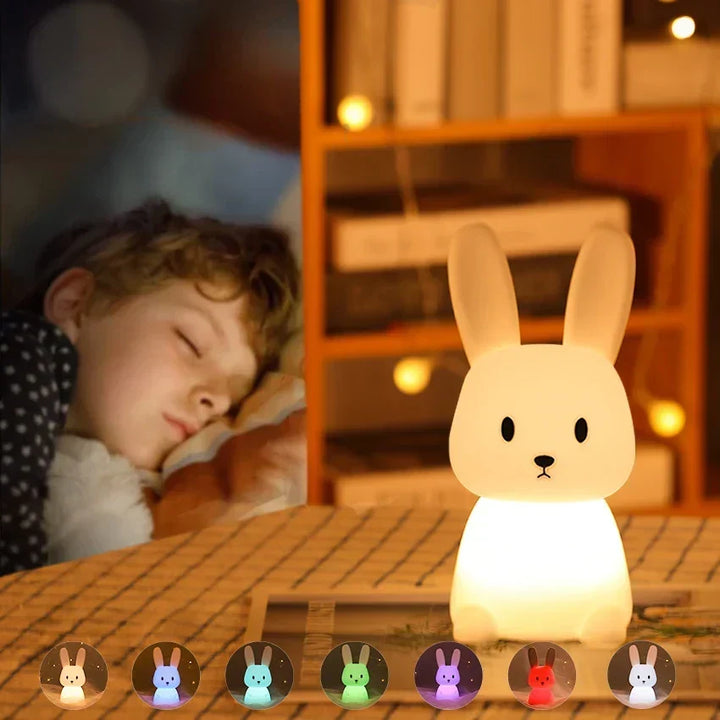 Lampka nocna LED dla dzieci – ściemniana lampka nocna z -designem, ładowana przez USB, z dotykowym sterowaniem |