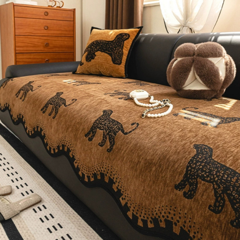 Pokrowiec na kanapę Lion Wavy Non-Slip