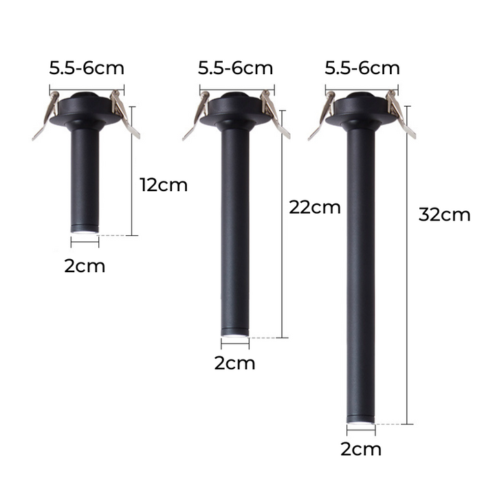 Długi Cylinder - Led - Reflektor - Lampa sufitowa