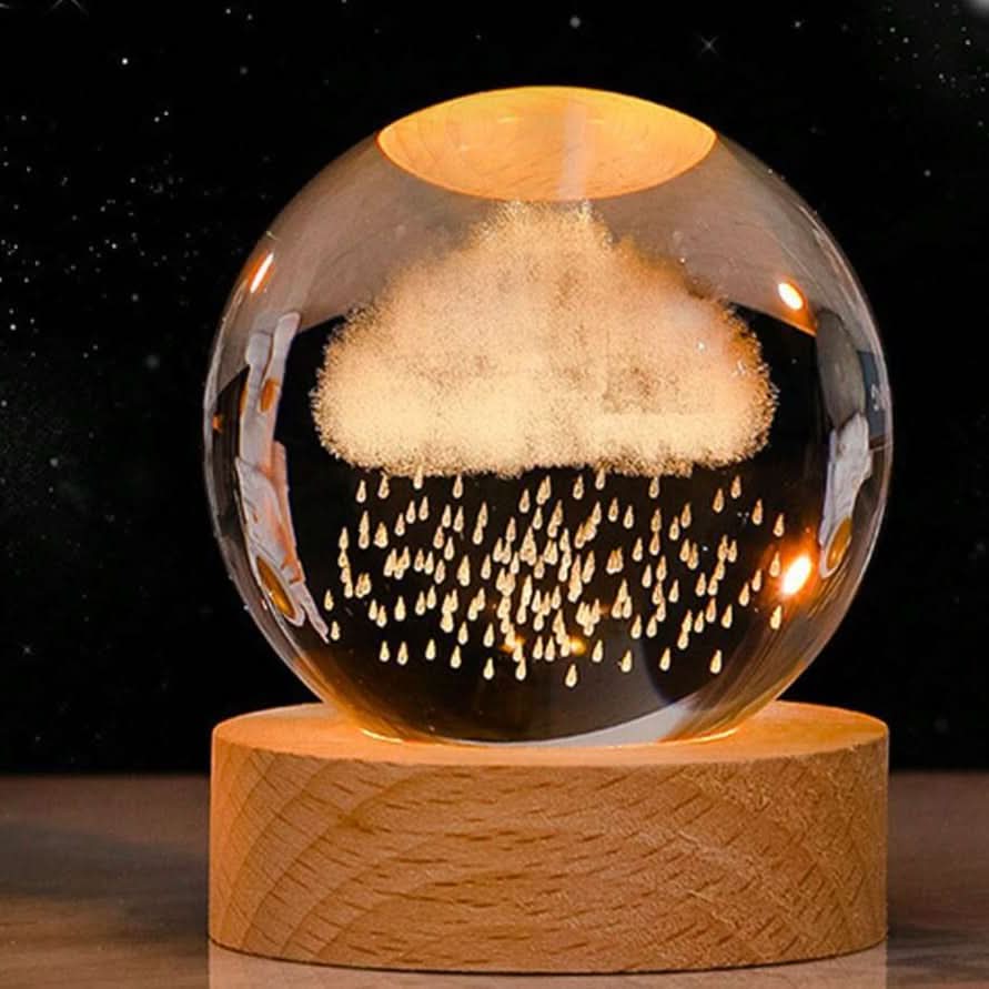 Luminous Crystal Ball LED Night Light Decor