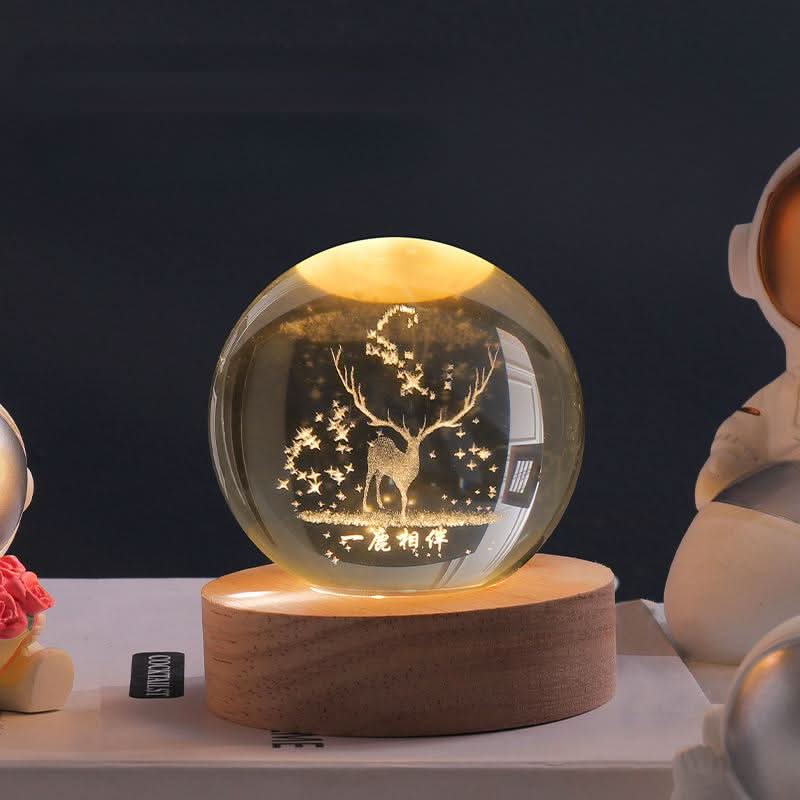 Luminous Crystal Ball LED Night Light Decor