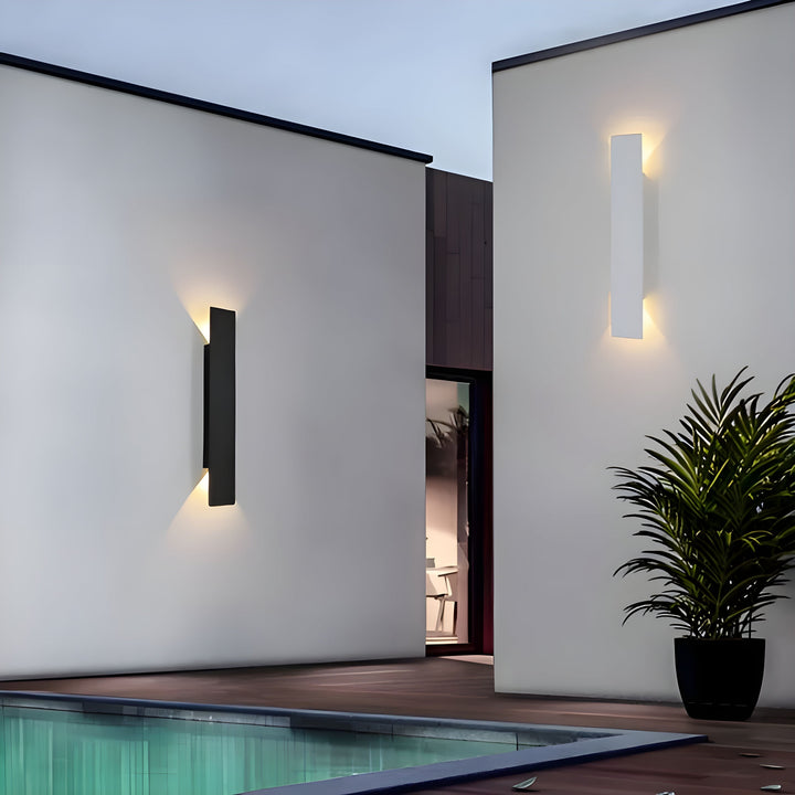 Lampa ścienna LED odporna na warunki atmosferyczne w nowoczesnym stylu, wykonana z aluminium do użytku na zewnątrz