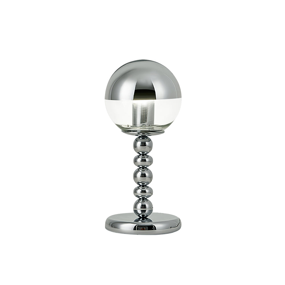 MirrorGlow – Minimalistyczna Lampa Stołowa w Chromie