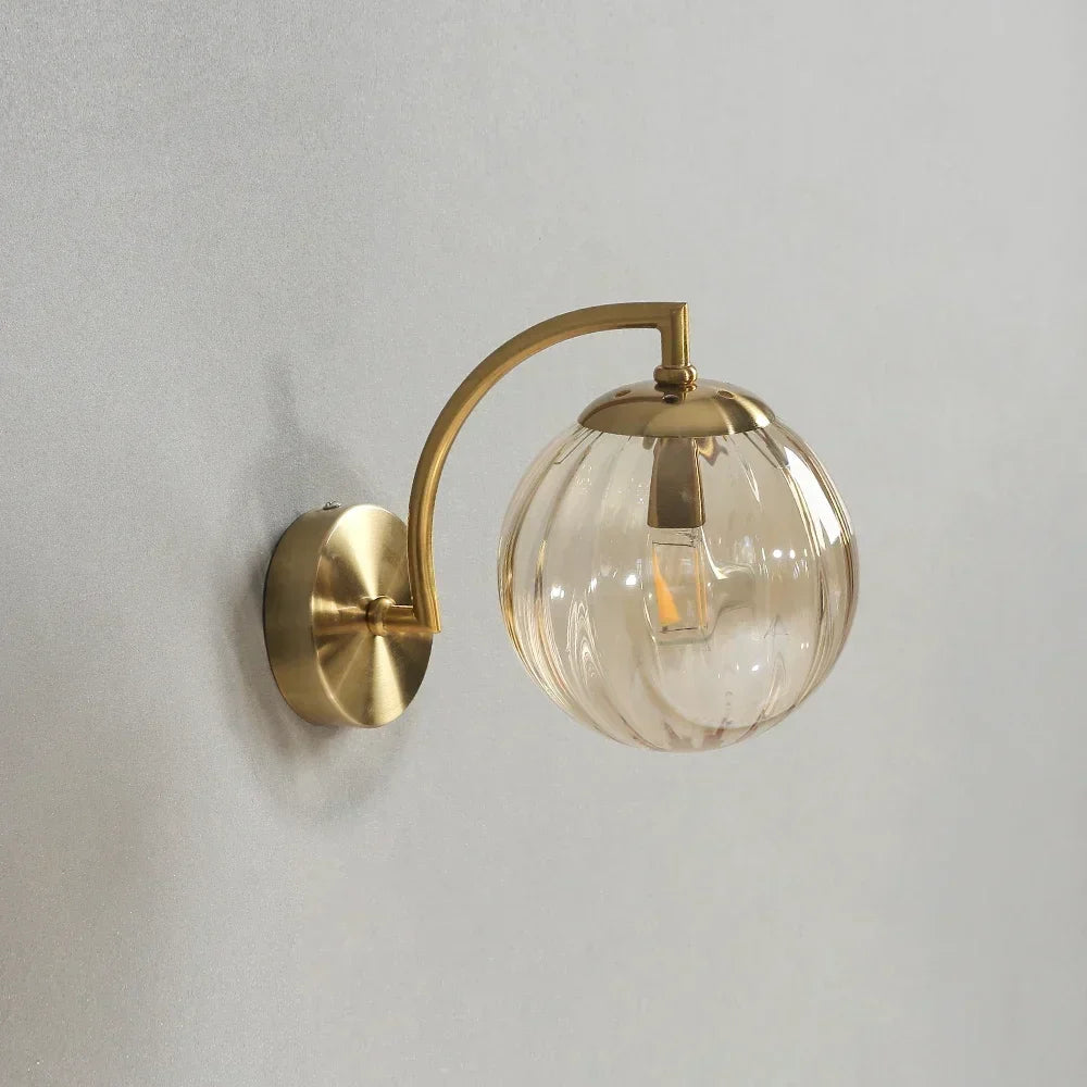 Nowoczesna lampa ścienna LED z kolorowego szkła, skandynawska minimalistyczna lampa do salonu-sypialni, oświetlenie wnętrza jadalni-kuchni