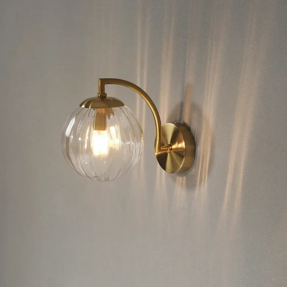 Nowoczesna lampa ścienna LED z kolorowego szkła, skandynawska minimalistyczna lampa do salonu-sypialni, oświetlenie wnętrza jadalni-kuchni