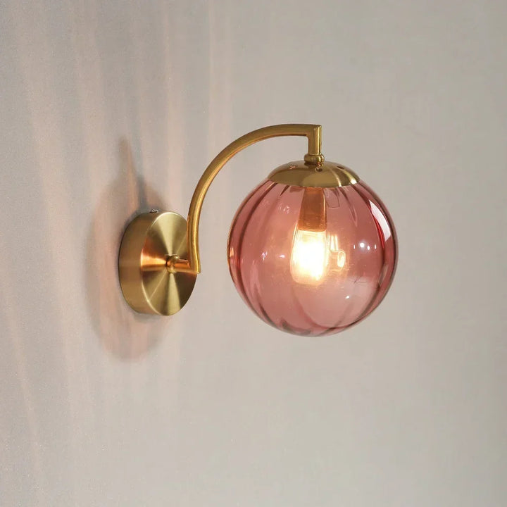 Nowoczesna lampa ścienna LED z kolorowego szkła, skandynawska minimalistyczna lampa do salonu-sypialni, oświetlenie wnętrza jadalni-kuchni