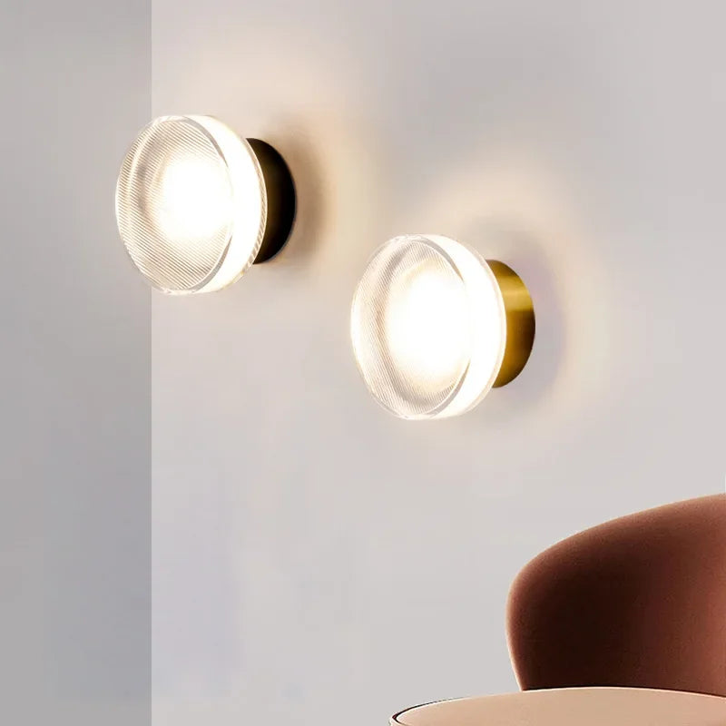 Nowoczesna okrągła lampa ścienna dla atmosferycznej elegancji