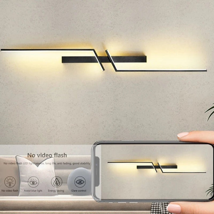 Kreatywna lampa ścienna LED z designem w paski | Nowoczesny design