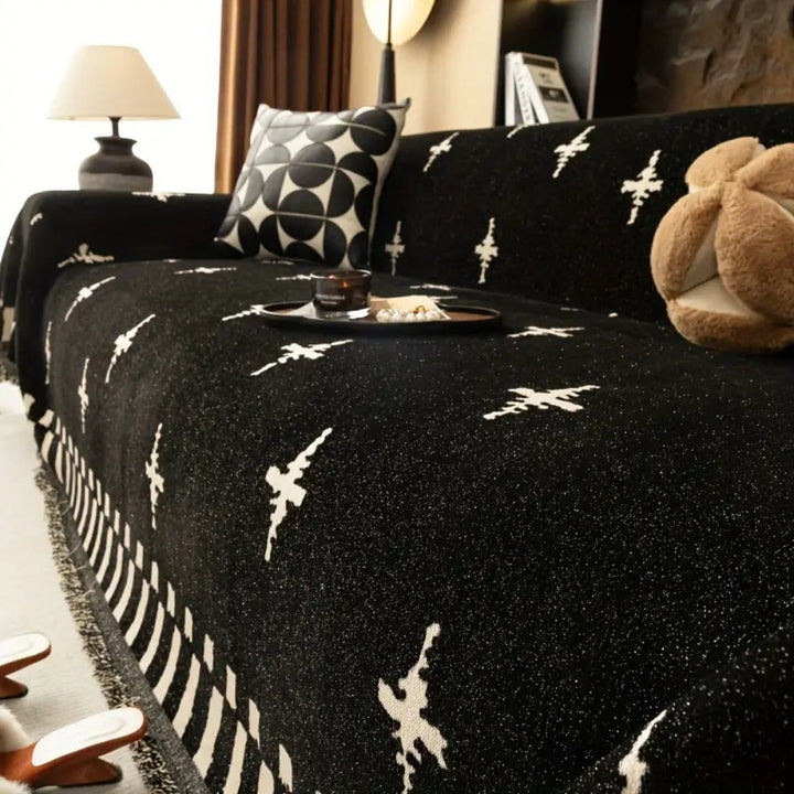 Nowoczesna Pokrowiec na Sofę w Wzór Krzyża