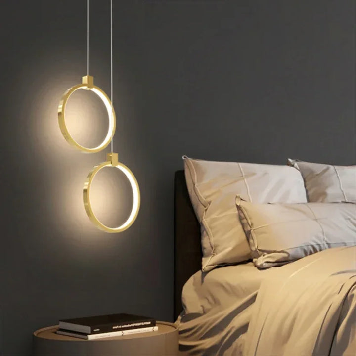 Elegancka Lampa Wisząca z Podwójnym Pierścieniem | DuoGlow