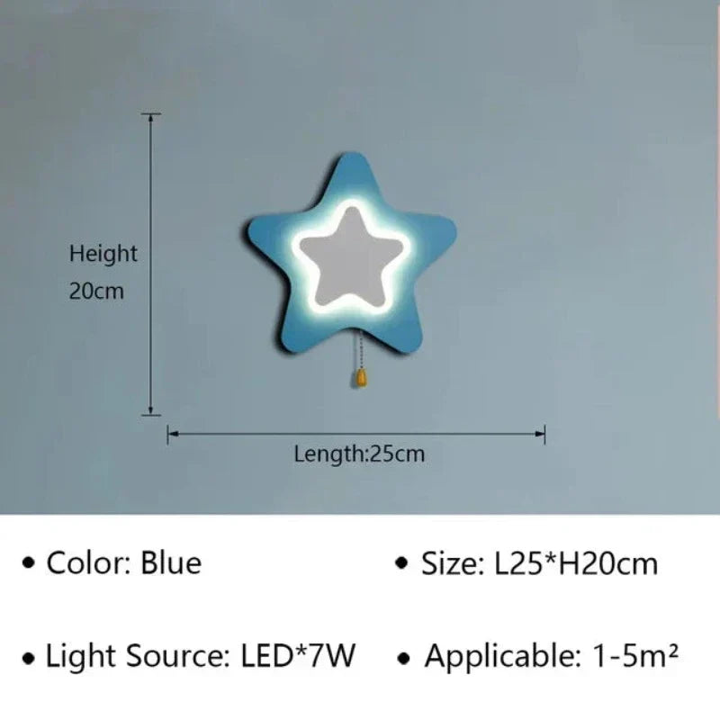 Lampa ścienna LED do pokoi dziecięcych i korytarzy
