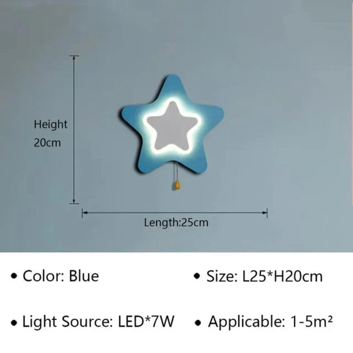 Lampa ścienna LED do pokoi dziecięcych i korytarzy