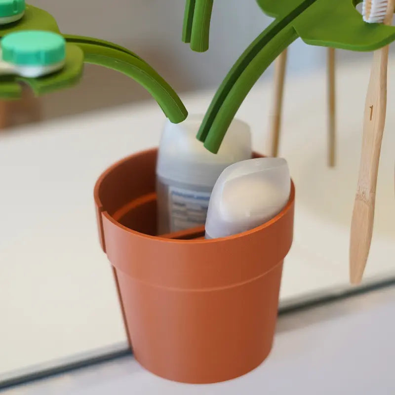 Organizer Łazienkowy Montowany na Lusterku Monstera - Oszczędzający Miejsce z Stylowym Designem