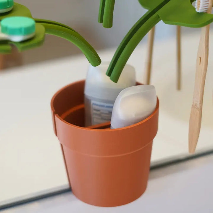 Organizer Łazienkowy Montowany na Lusterku Monstera - Oszczędzający Miejsce z Stylowym Designem