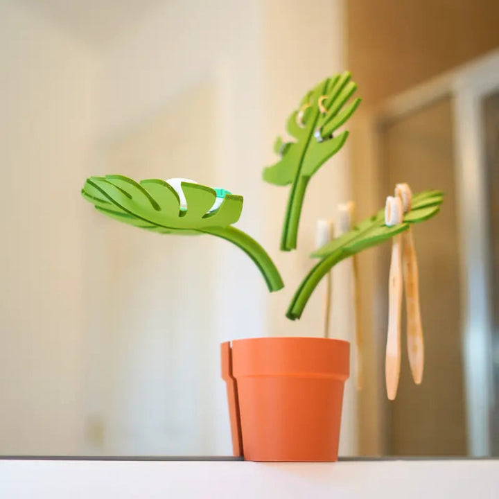 Organizer Łazienkowy Montowany na Lusterku Monstera - Oszczędzający Miejsce z Stylowym Designem