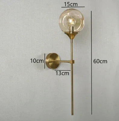Lampa Ścienna Skandynawska Nowoczesna Szklana