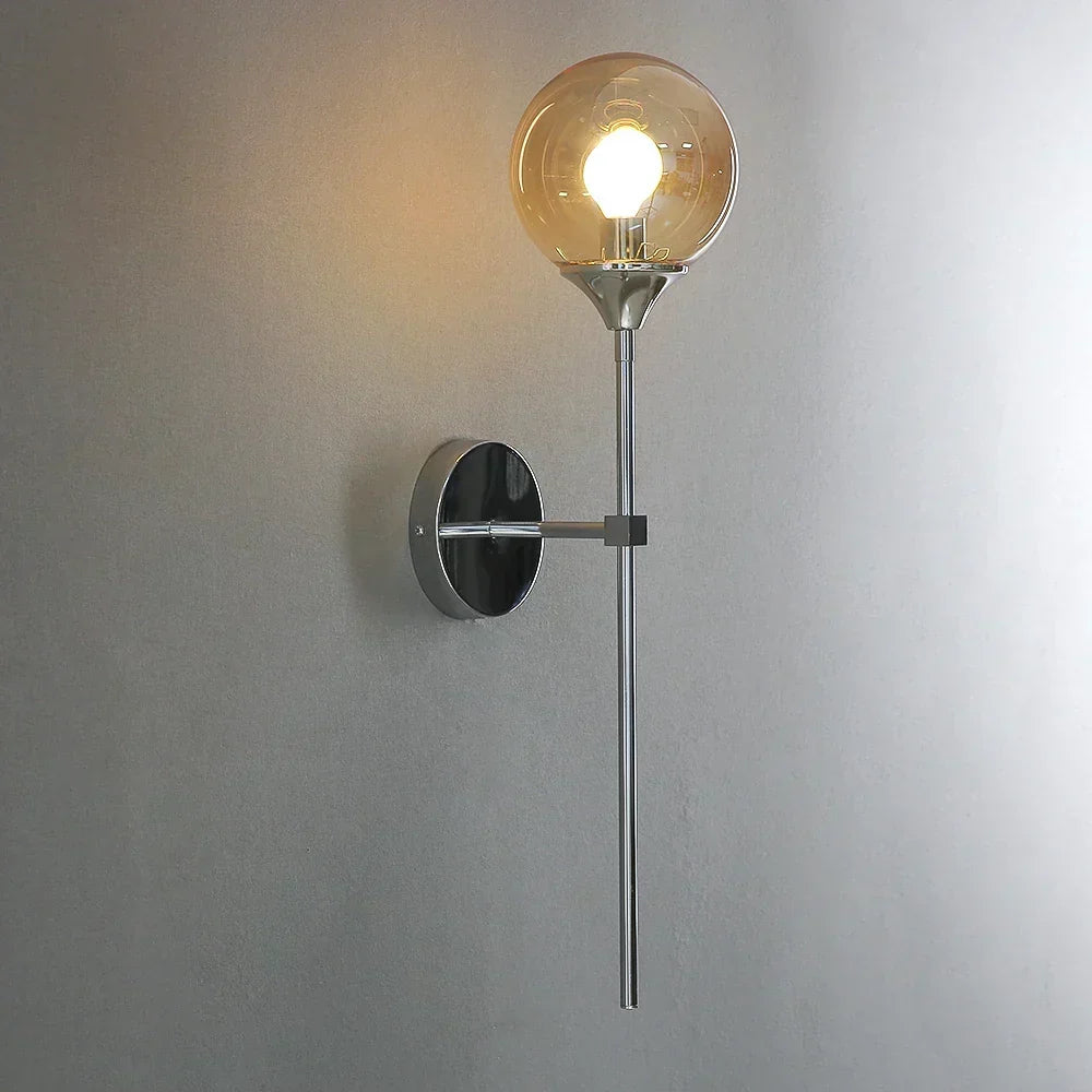 Lampa Ścienna Skandynawska Nowoczesna Szklana