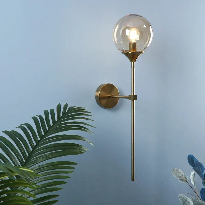 Lampa Ścienna Skandynawska Nowoczesna Szklana