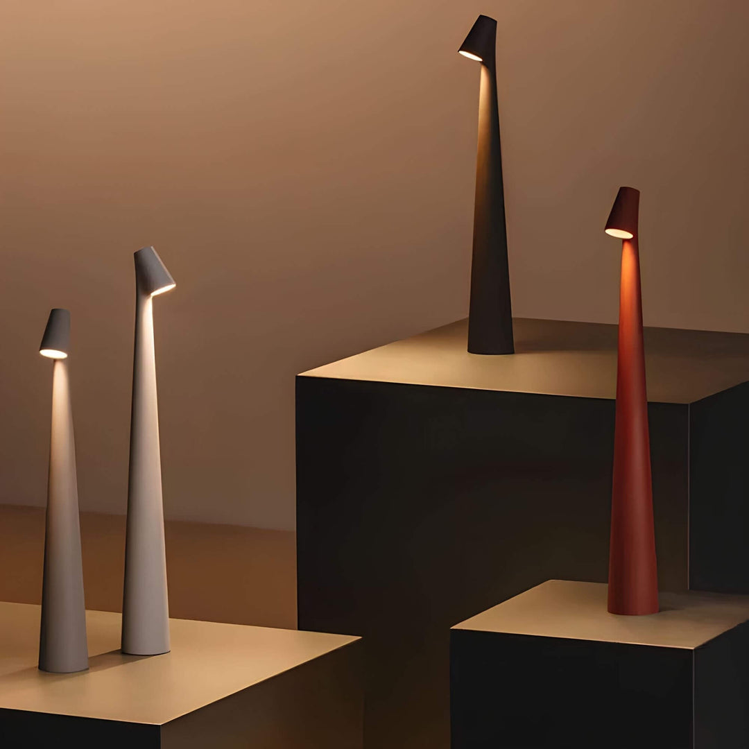 Minimalistyczna Lampa Stołowa LED | Bezprzewodowa | Przyciemniana | Lampa do Czytania | Oświetlenie do Jadalni