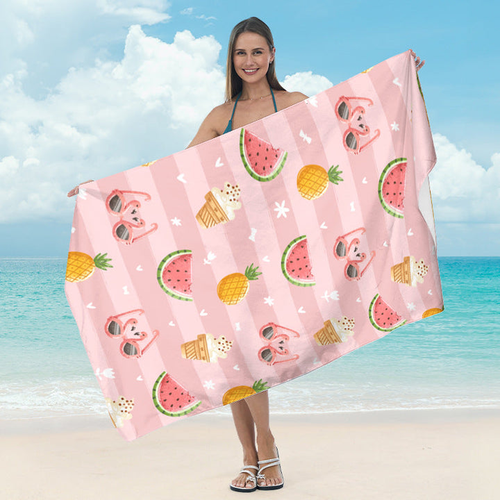 Ręcznik plażowy z lustrzanym wzorem mandali
