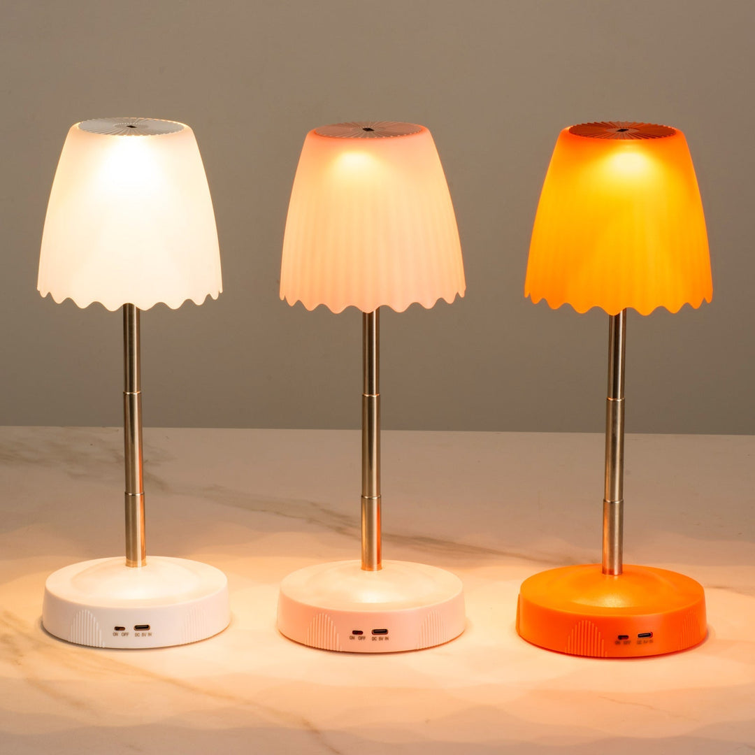 Wiralna Lampa Nocna z Bezprzewodowym Ładowaniem, Kreatywna Lampa Atmosferyczna na Nocny Stolik